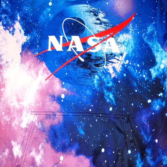 NASA Galaxy Celestial Space Nebula Stars Astronomy 3D All Over Print Hoodie Sz L - Picture 1 of 8
